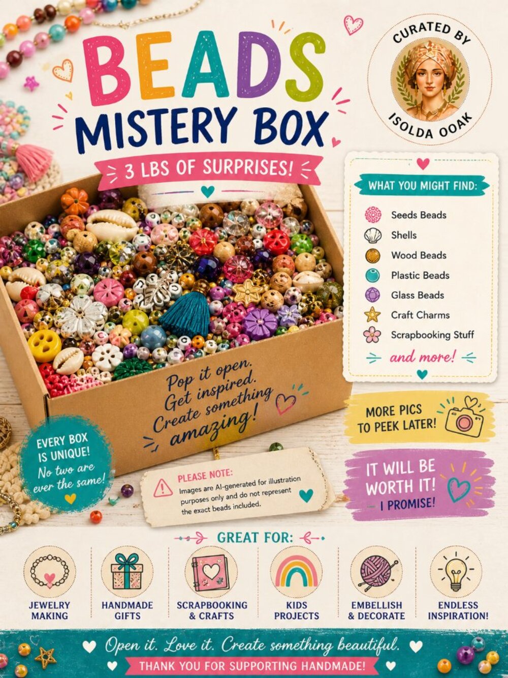 BEADS MISTERY BOX 3LBS